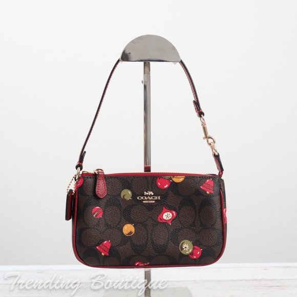 Coach Handbags - NWT Coach C7403 Nolita 19 in Signature Canvas with Ornament Print Brown Black